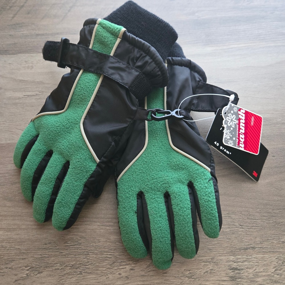 Old‎ Navy Snow Gloves Small Green Black Waterproof Insulated Winter New